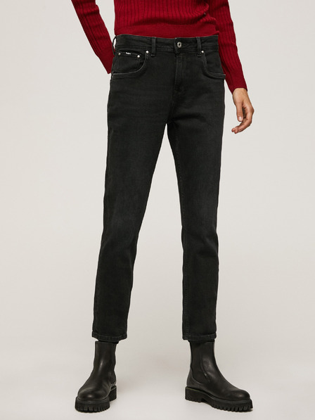 Pepe Jeans Černé dámské mom fit džíny Pepe Jeans Violet