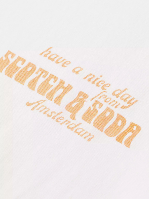 Scotch & Soda Bílé pánské tričko Scotch & Soda