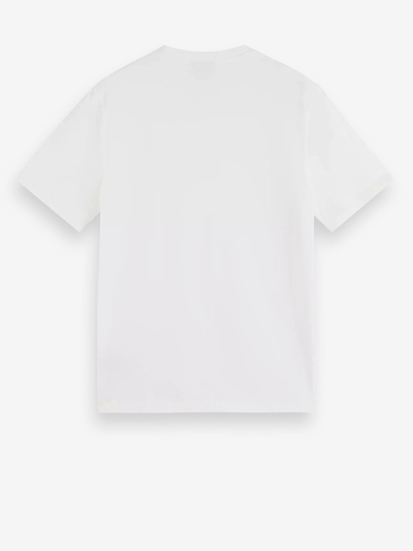 Scotch & Soda Bílé pánské tričko Scotch & Soda