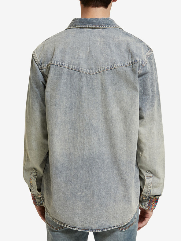 Scotch & Soda Světle modrá pánská džínová košile Scotch & Soda