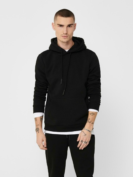 ONLY & SONS Tmavě modrá pánská basic mikina s kapucí ONLY & SONS Ceres