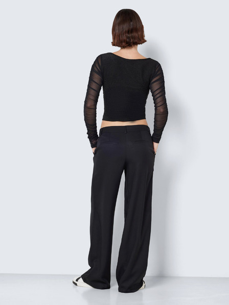 Noisy May Černé dámské crop top tričko Noisy May Louise