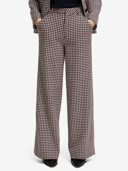 Scotch & Soda Béžové dámské vzorované kalhoty s příměsí vlny Scotch & Soda
