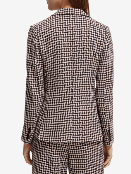 Scotch & Soda Béžové dámské vzorované sako s příměsí vlny Scotch & Soda
