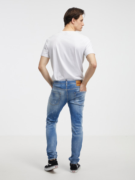 DSQUARED2 Modré pánské straight fit džíny  DSQUARED2