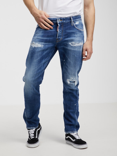 DSQUARED2 Modré pánské straight fit džíny DSQUARED2