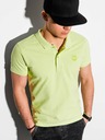Ombre Clothing Světle zelené pánské basic polo tričko Ombre Clothing