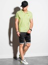 Ombre Clothing Světle zelené pánské basic polo tričko Ombre Clothing