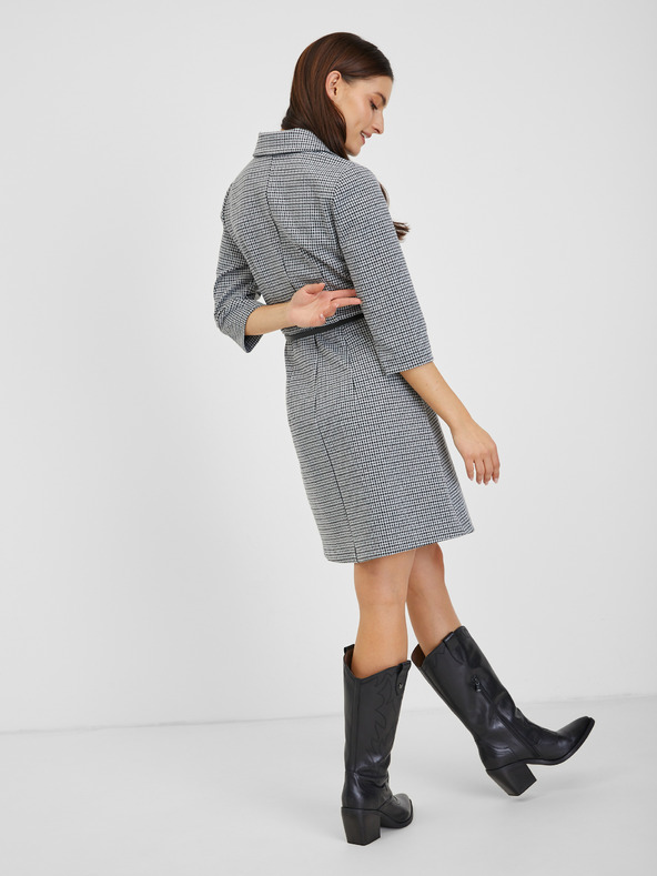 Orsay Bílo-černé dámské vzorované šaty ORSAY