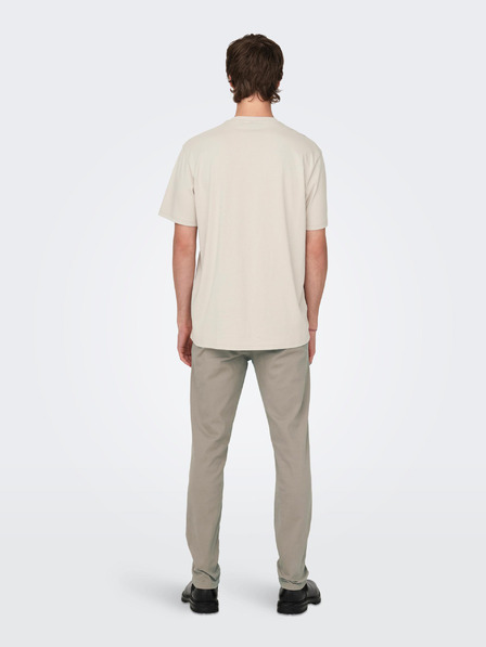 ONLY & SONS Béžové pánské tričko ONLY & SONS Oren
