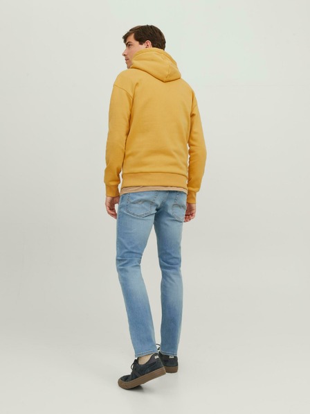 Jack & Jones Hořčicová pánská mikina s kapucí Jack & Jones Josh