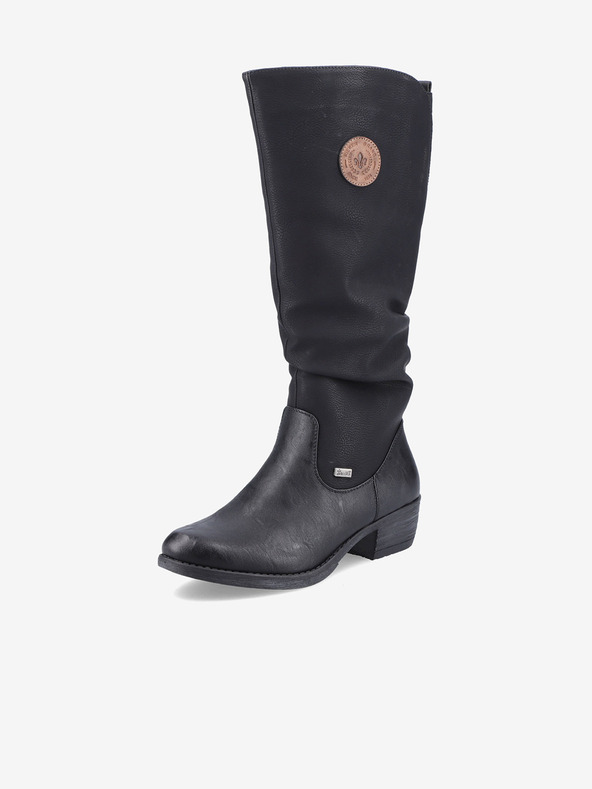 Rieker Černé dámské zateplené kozačky Rieker