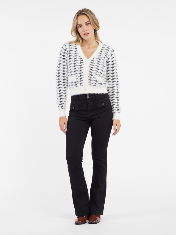 Orsay Černo-bílý dámský vzorovaný kardigan ORSAY