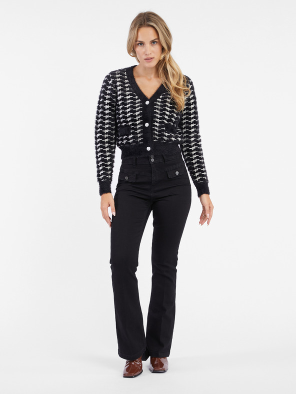 Orsay Bílo-černý dámský vzorovaný kardigan ORSAY