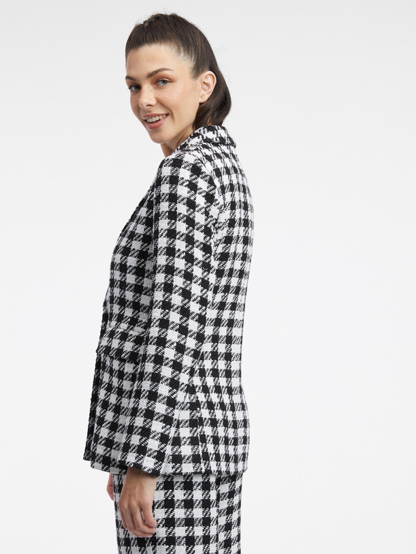 Orsay Bílo-černé dámské kostkované sako ORSAY