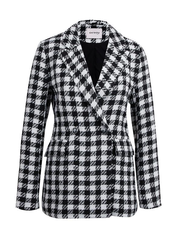 Orsay Bílo-černé dámské kostkované sako ORSAY