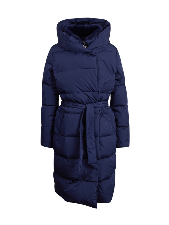 Orsay Tmavě modrý dámský péřový kabát ORSAY