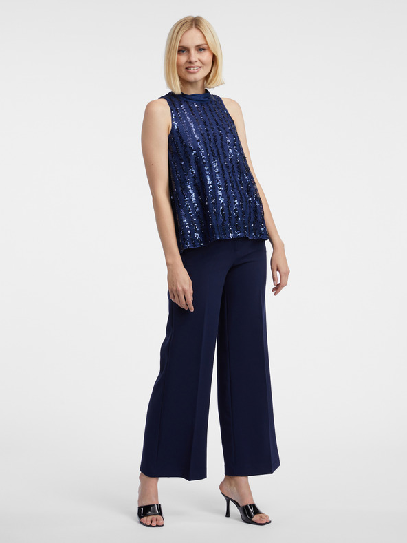 Orsay Tmavě modrá dámská halenka s flitry ORSAY