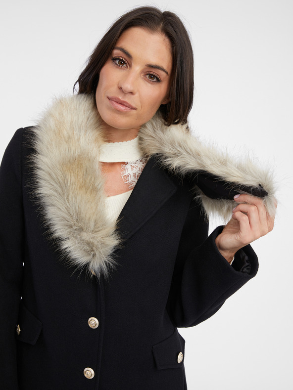 Orsay Černý dámský kabát s příměsí vlny ORSAY