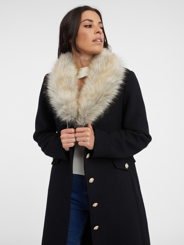 Orsay Černý dámský kabát s příměsí vlny ORSAY