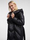 Orsay Černý dámský péřový kabát ORSAY
