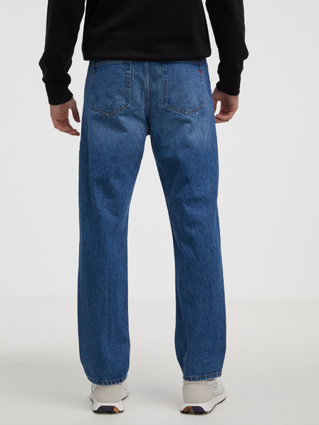 Diesel Tmavě modré pánské straight fit džíny Diesel