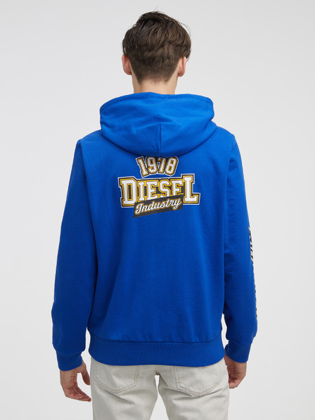 Diesel Modrá pánská mikina s kapucí Diesel