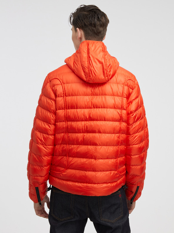 Diesel Červená pánská prošívaná zimní bunda Diesel