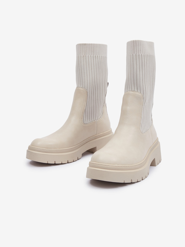 Orsay Béžové dámské zimní kozačky ORSAY