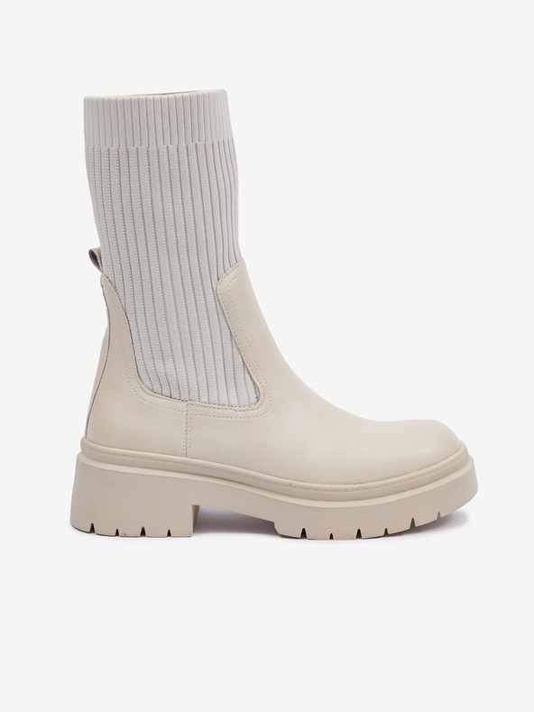 Orsay Béžové dámské zimní kozačky ORSAY