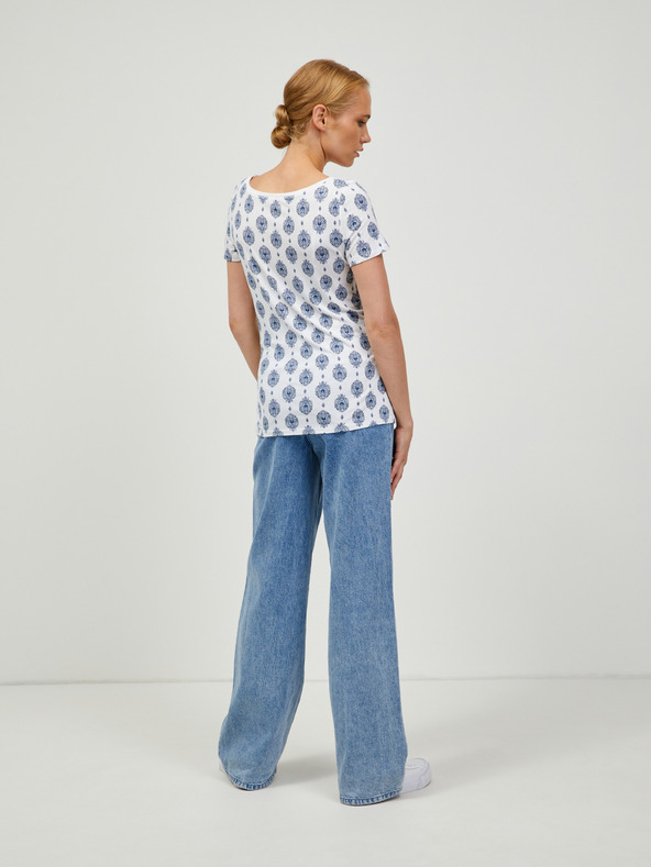 Orsay Modro-bílé vzorované tričko ORSAY