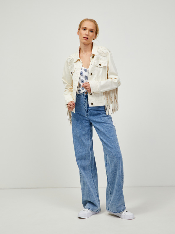 Orsay Modro-bílé vzorované tričko ORSAY