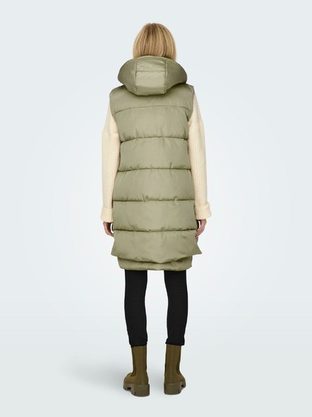 ONLY Khaki dámská prošívaná vesta ONLY New Nora