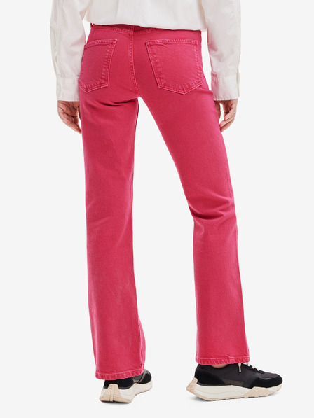 Desigual Růžové dámské bootcut džíny Desigual Oslo