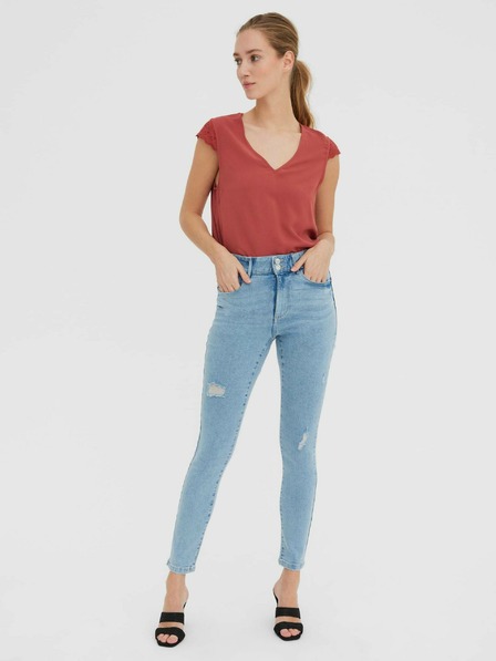 Vero Moda Světle modré skinny fit džíny s potrhaným efektem VERO MODA Sophia