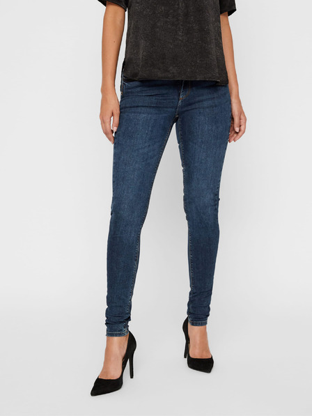 Vero Moda Modré slim fit džíny VERO MODA Lux