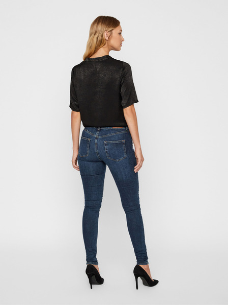 Vero Moda Modré slim fit džíny VERO MODA Lux