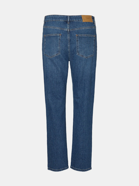 Vero Moda Modré straight fit džíny VERO MODA Carla