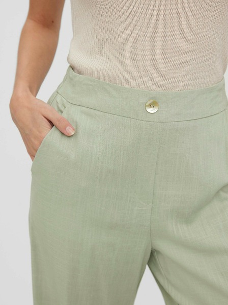 Vero Moda Světle zelené volné kalhoty VERO MODA Josie