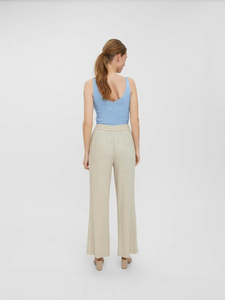 Vero Moda Béžové volné kalhoty VERO MODA Josie