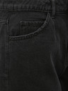 Vero Moda Černé džínové kraťasy s vysokým pasem VERO MODA Nineteen