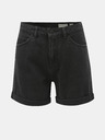 Vero Moda Černé džínové kraťasy s vysokým pasem VERO MODA Nineteen