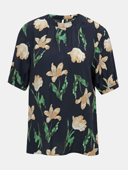Vero Moda Tmavě modrá květovaná halenka VERO MODA Betty