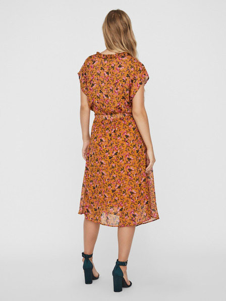 Vero Moda Hořčicová květovaná  halenka VERO MODA Vilde