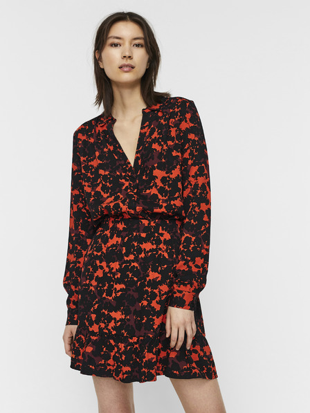 Vero Moda Oranžovo-černá vzorovaná košile VERO MODA Rio