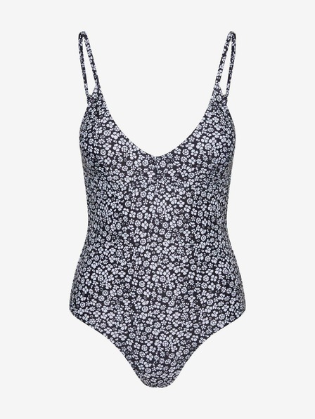 Vero Moda Bílo-černé květované jednodílné plavky VERO MODA Doris