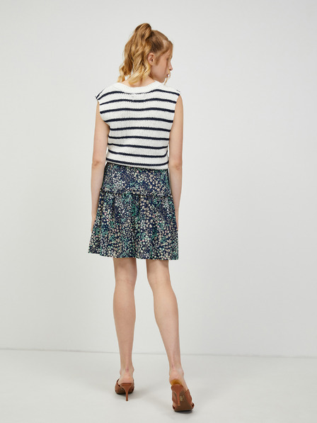 Vero Moda Zelno-modrá květovaná sukně VERO MODA Hannah