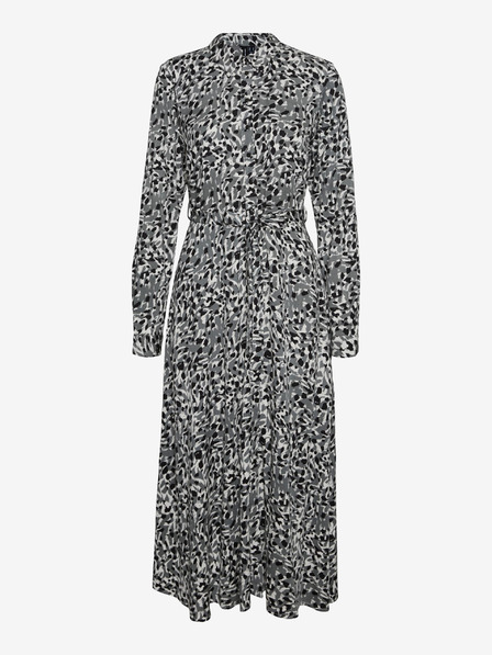 Vero Moda Šedé dámské vzorované košilové šaty VERO MODA Deb