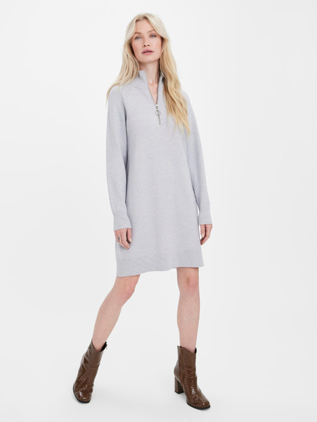 Vero Moda Světle šedé dámské mikinové šaty VERO MODA Goldneedle