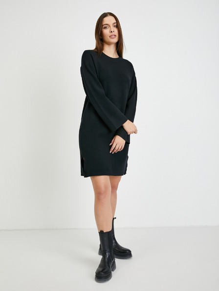 Vero Moda Černé svetrové šaty VERO MODA Gold